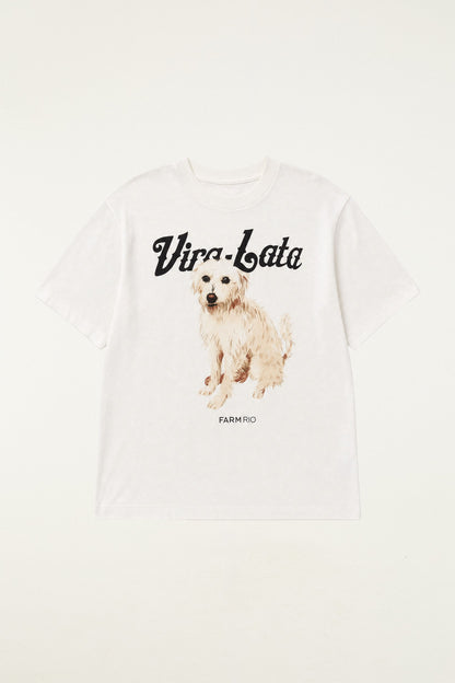 Camiseta Media Vira Lata Fiapo De Manga