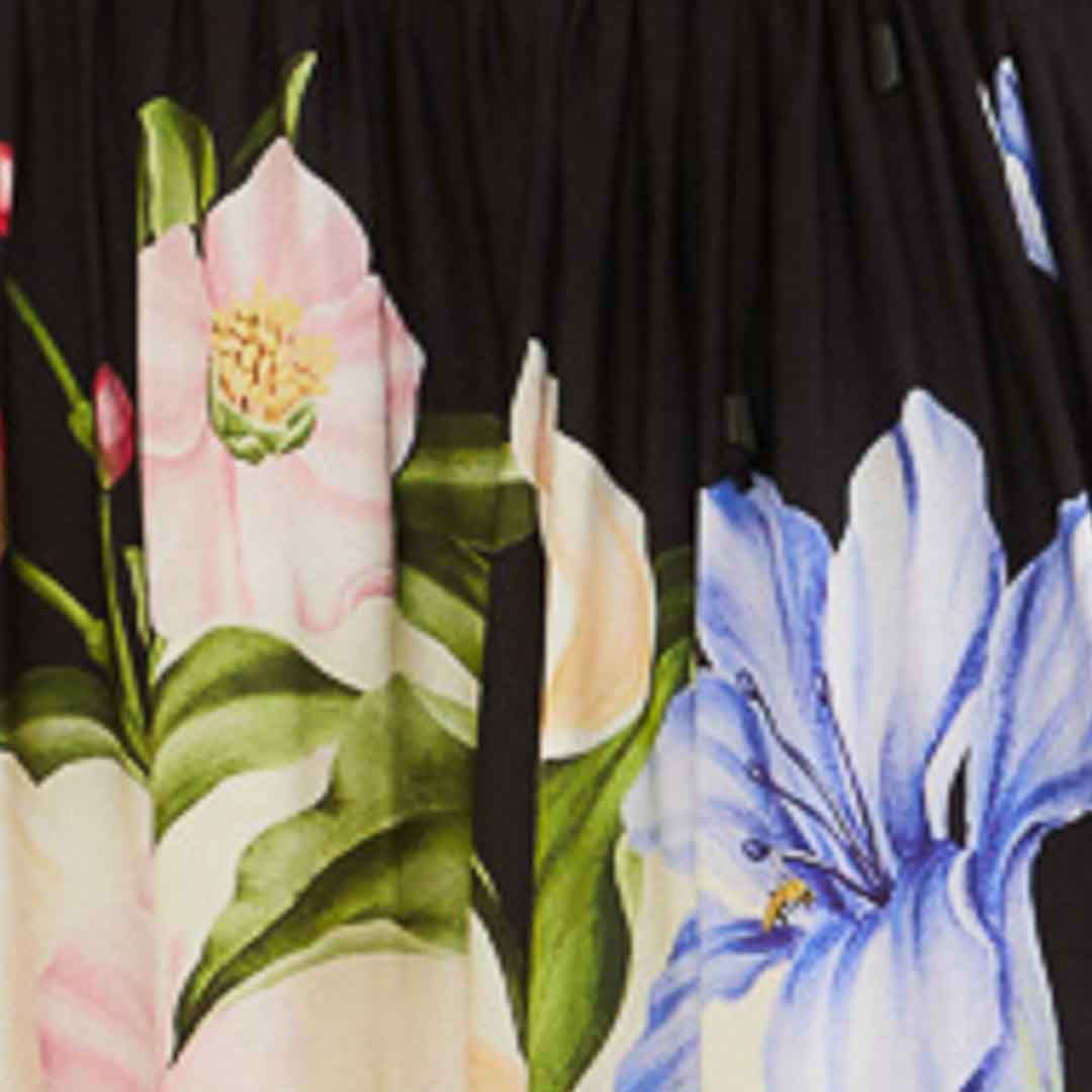 Vestido Largo Estampado Céu De Flor