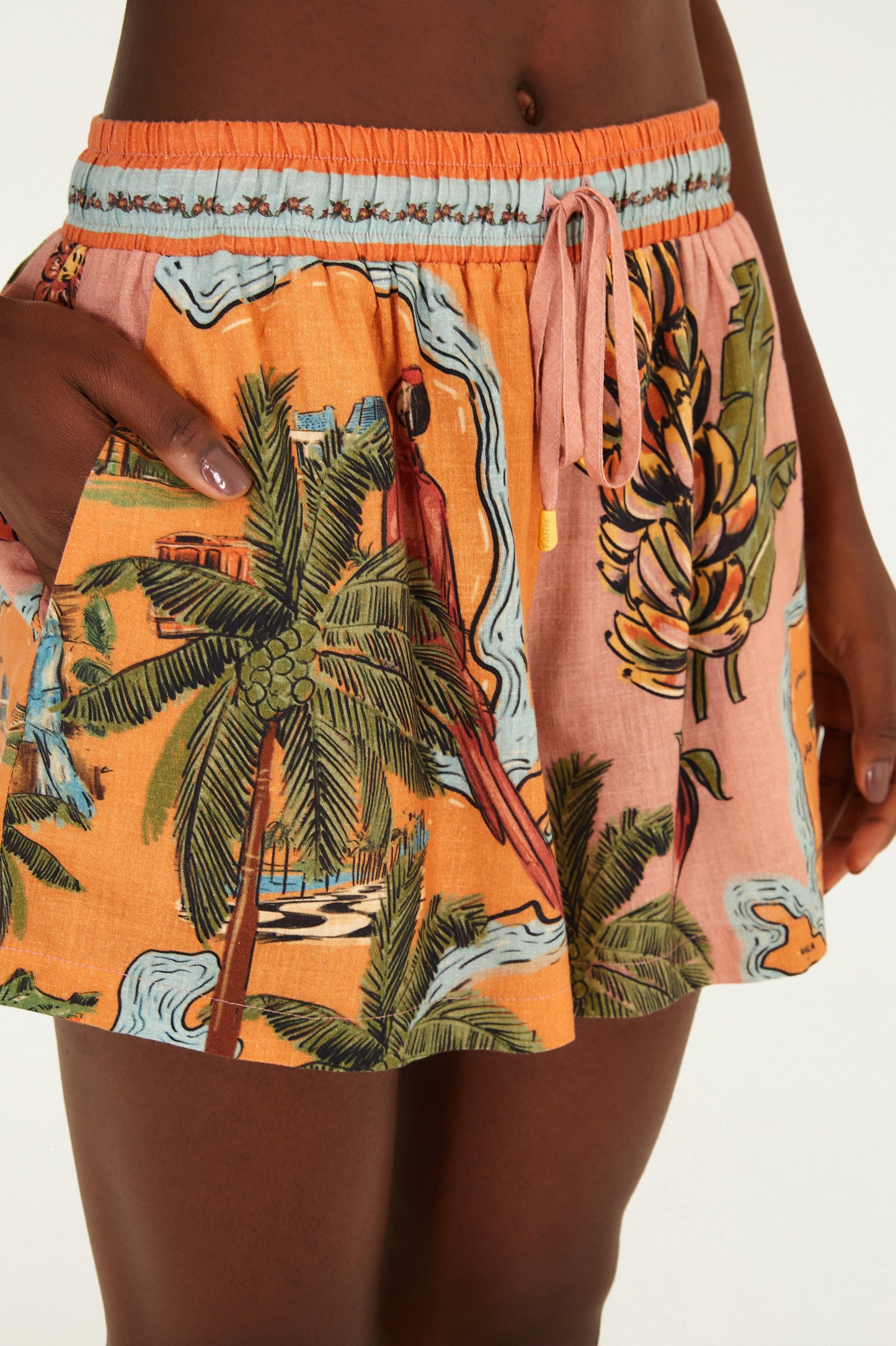 Shorts Estampado Rota Da Praia
