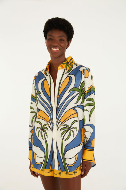 Camisa Estampada Gráfico Tropical
