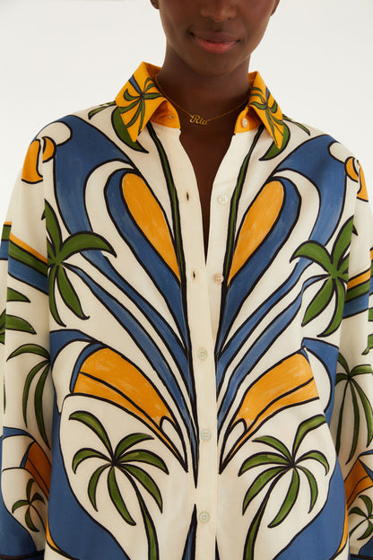 Camisa Estampada Gráfico Tropical