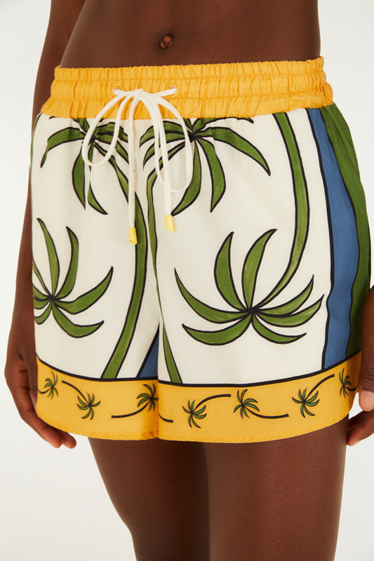 Shorts Estampado Gráfico Tropical