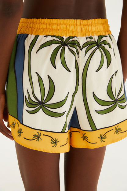 Shorts Estampado Gráfico Tropical