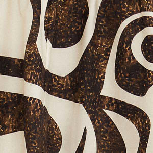 Falda Assimétrica Estampada Calçadão Tropical