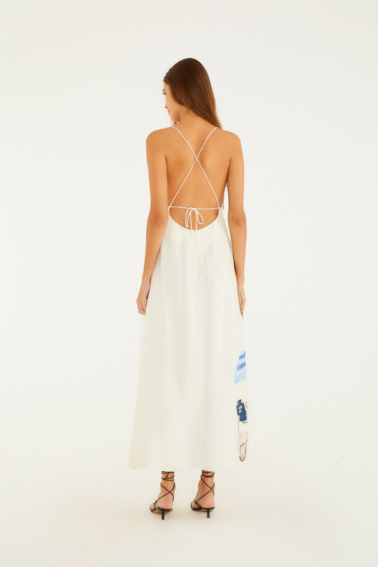 Vestido Degagê Estampado Colagem Carioca