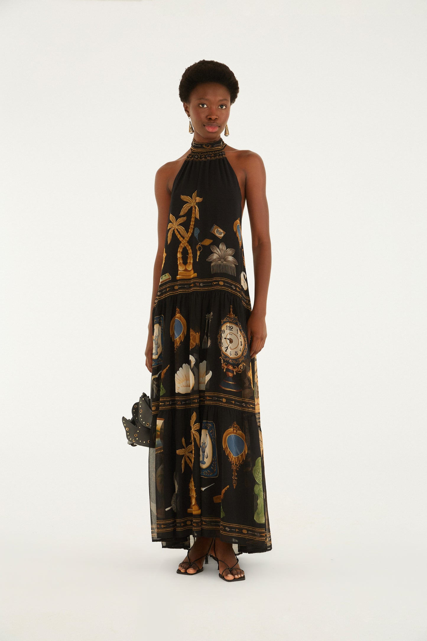 Vestido Longo Estampado Bibelô