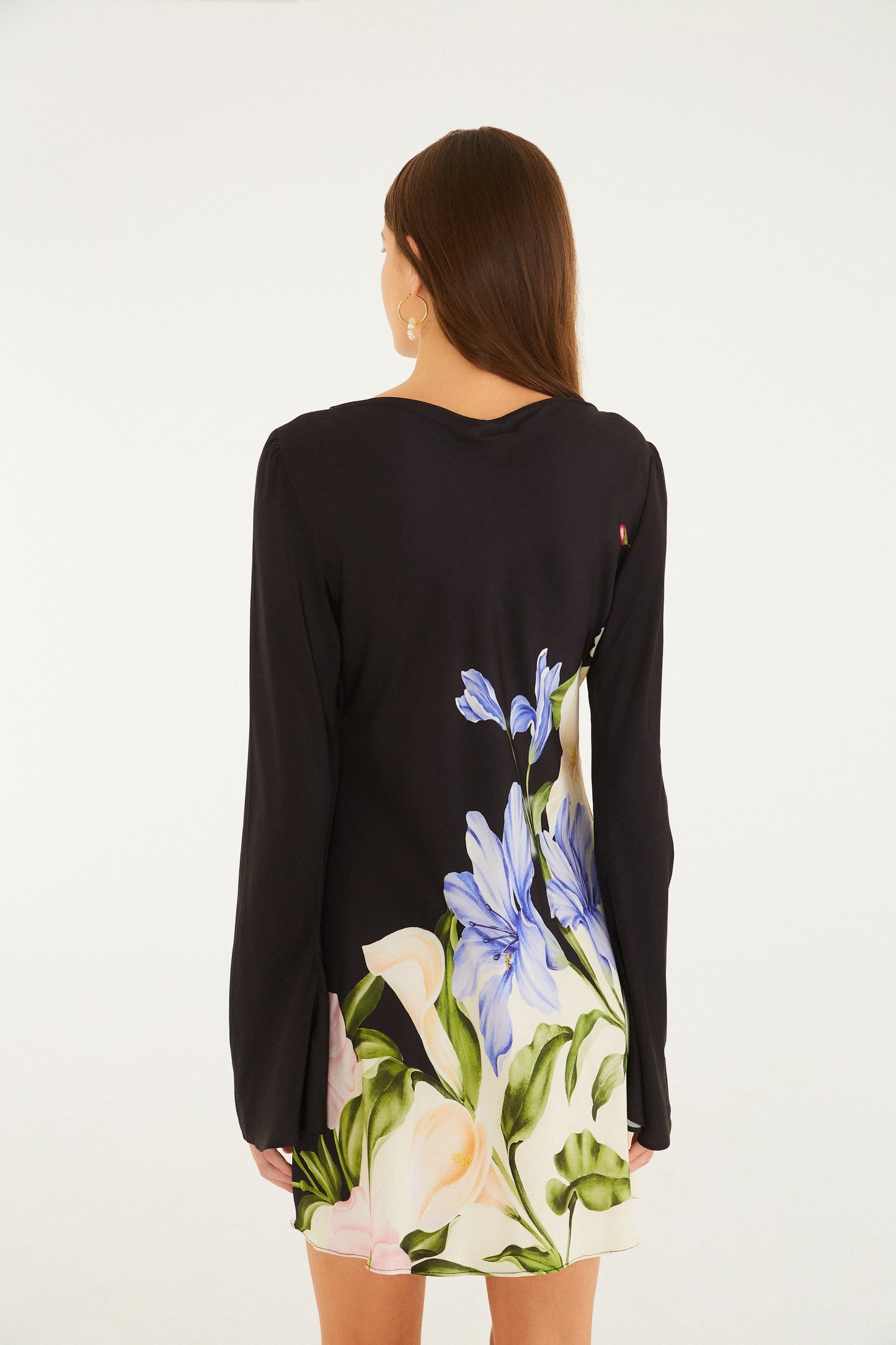 Vestido Corto Estampado Céu De Flor
