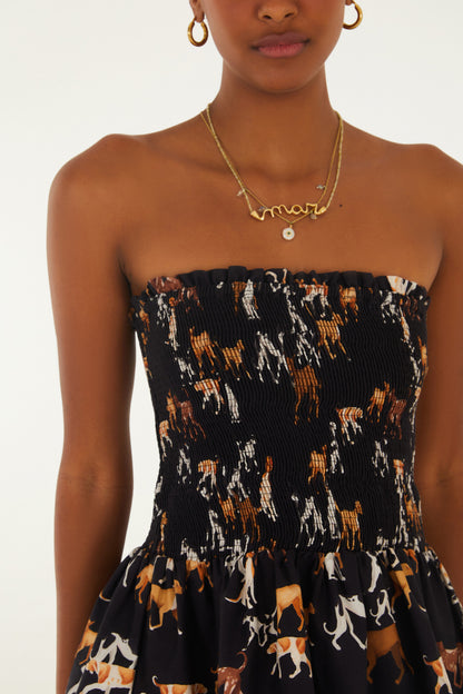 Blusa Volantes Estampada Matilha