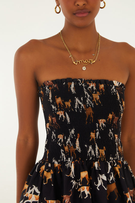 Blusa Volantes Estampada Matilha