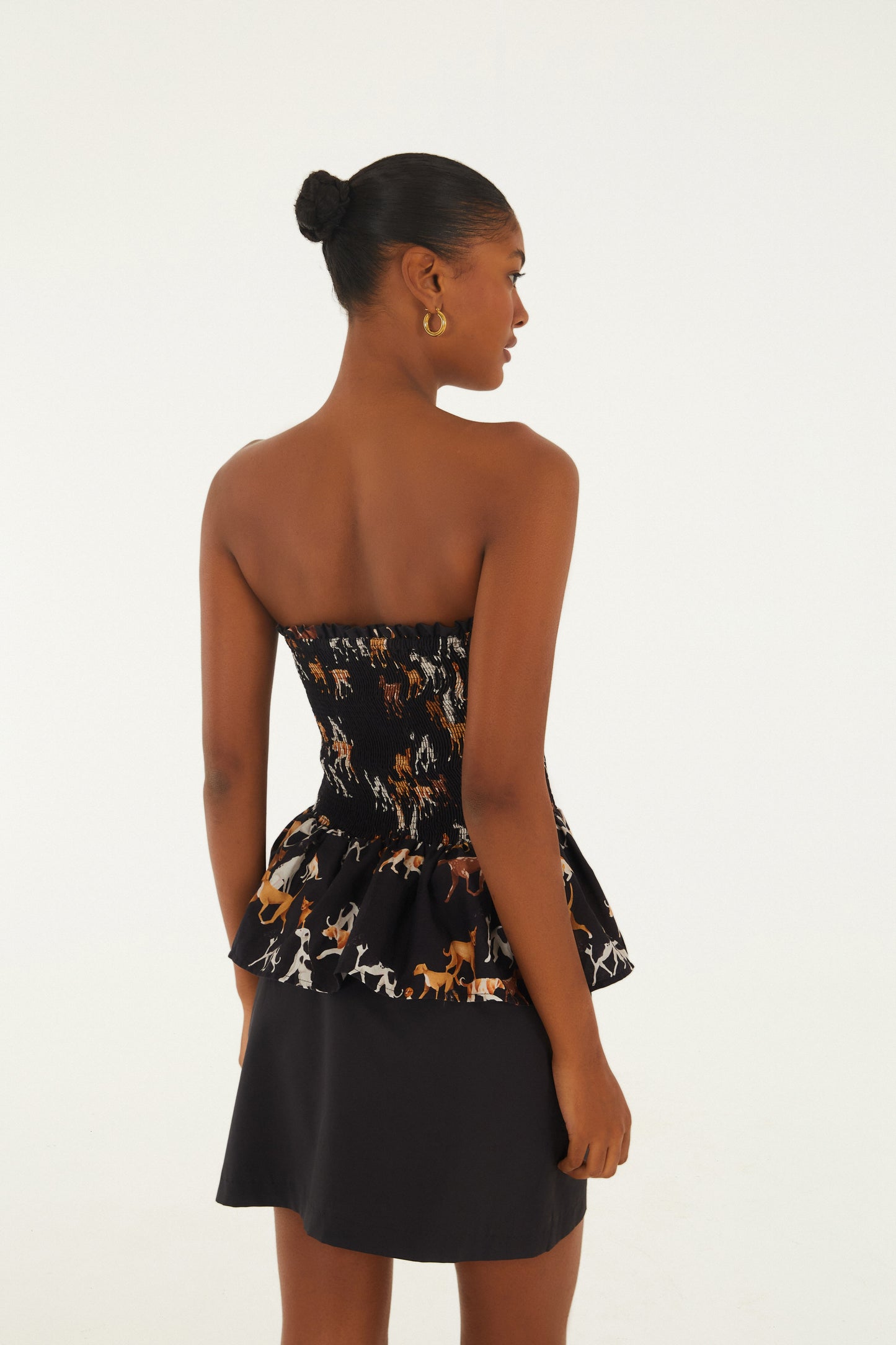 Blusa Volantes Estampada Matilha
