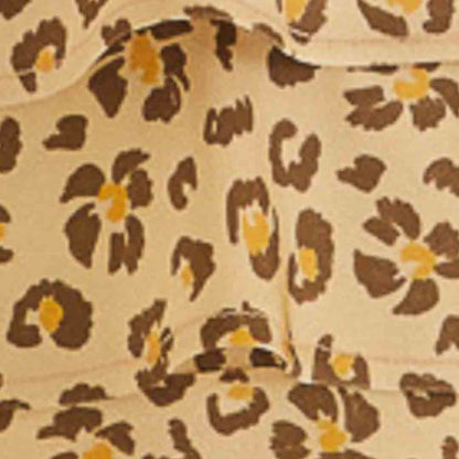 Blusa Babados Estampado Onça Floral