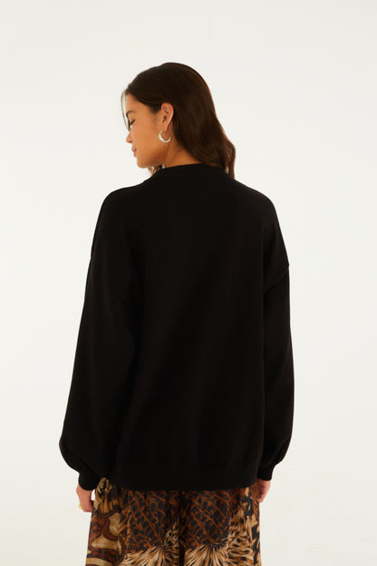 Pull Tricot Orquídea Onça