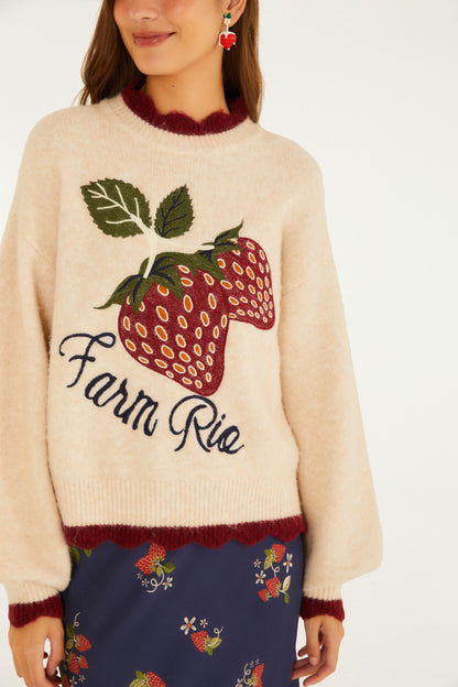 Sueter Tricot Morango