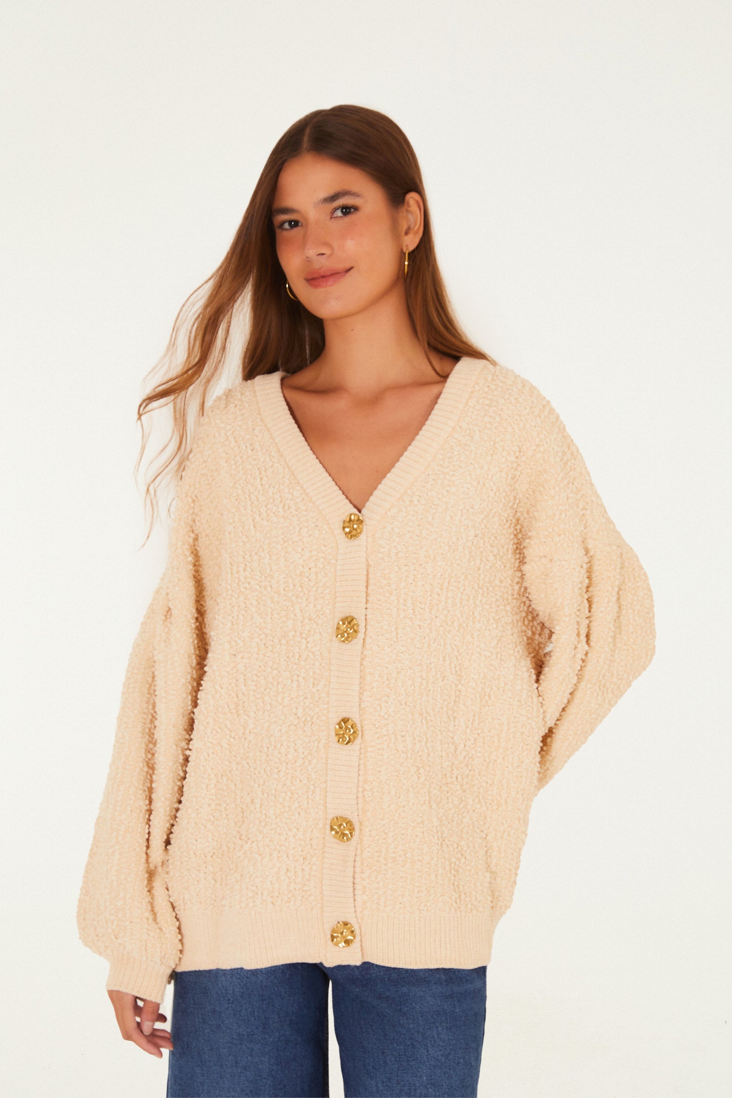 Cardigan Tricot Longo Farm