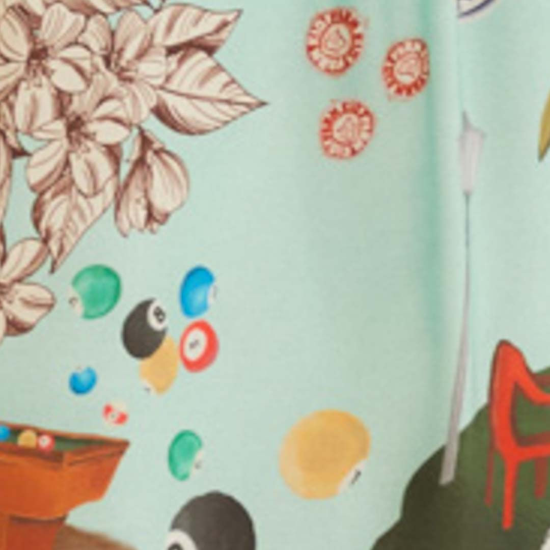 Pantalón Reta Estampada Lenços Cariocas