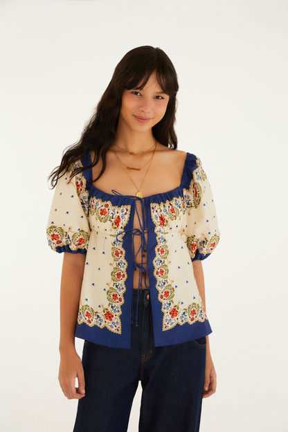 Blusa Estampada Floral Sereno