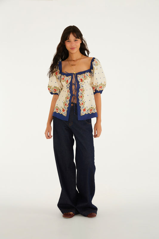 Blusa Estampada Floral Sereno