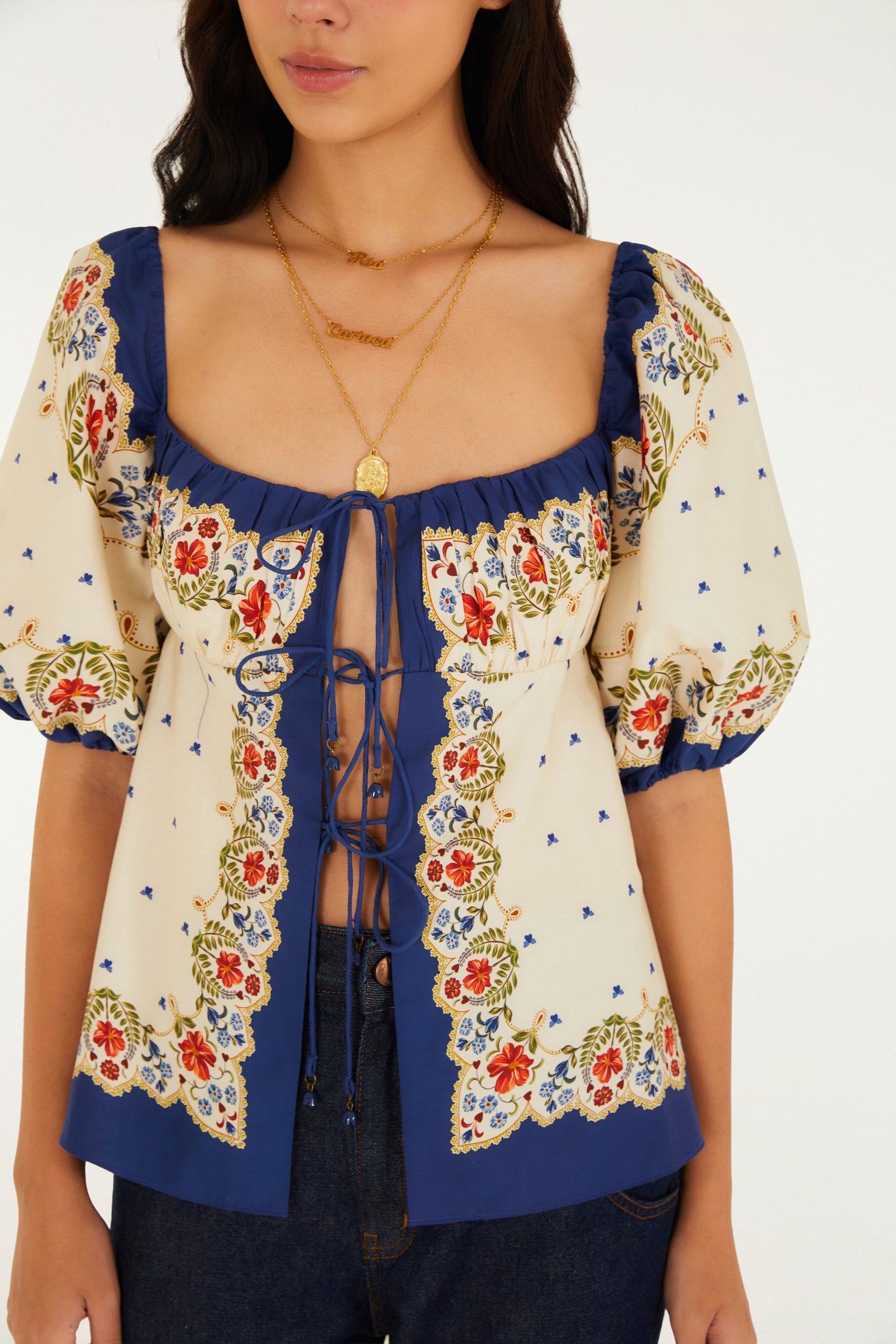 Blusa Estampada Floral Sereno