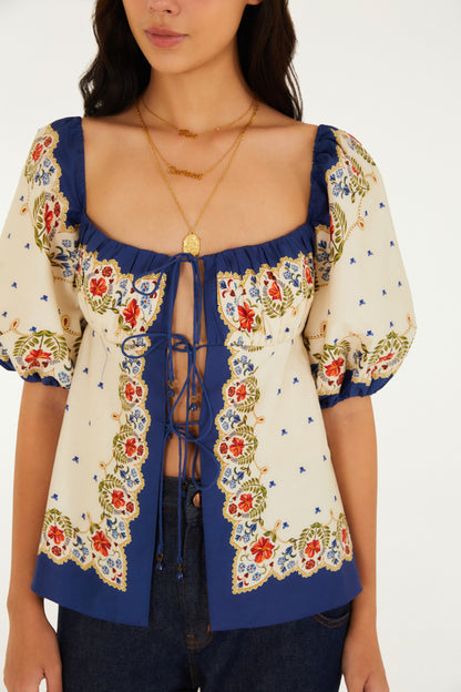 Blusa Estampada Floral Sereno
