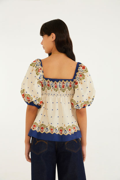 Blusa Estampada Floral Sereno