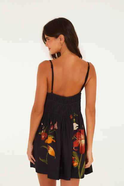 Vestido Corto Estampado Floral Diva