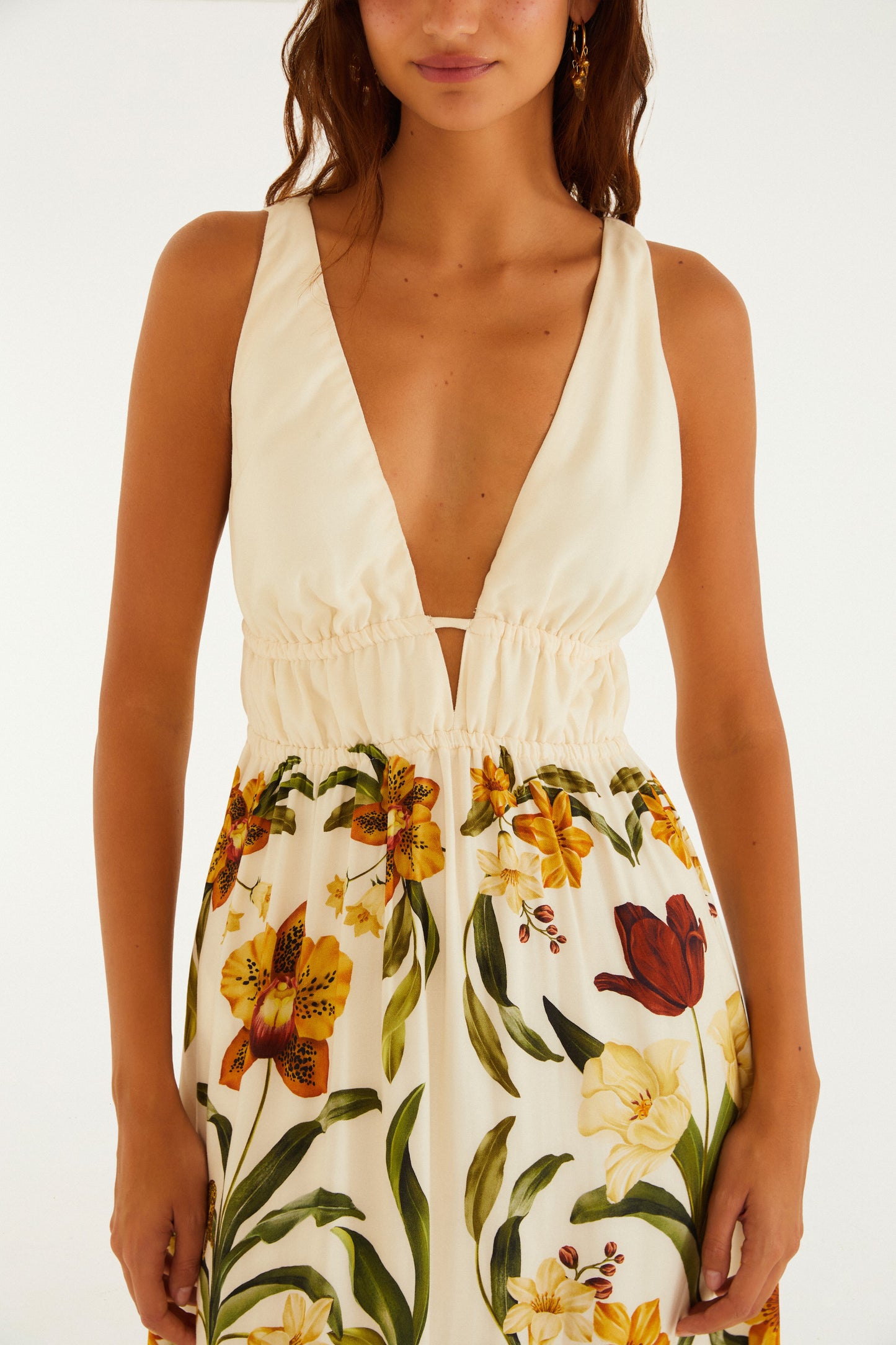 Vestido Largo Estampado Selva De Flor