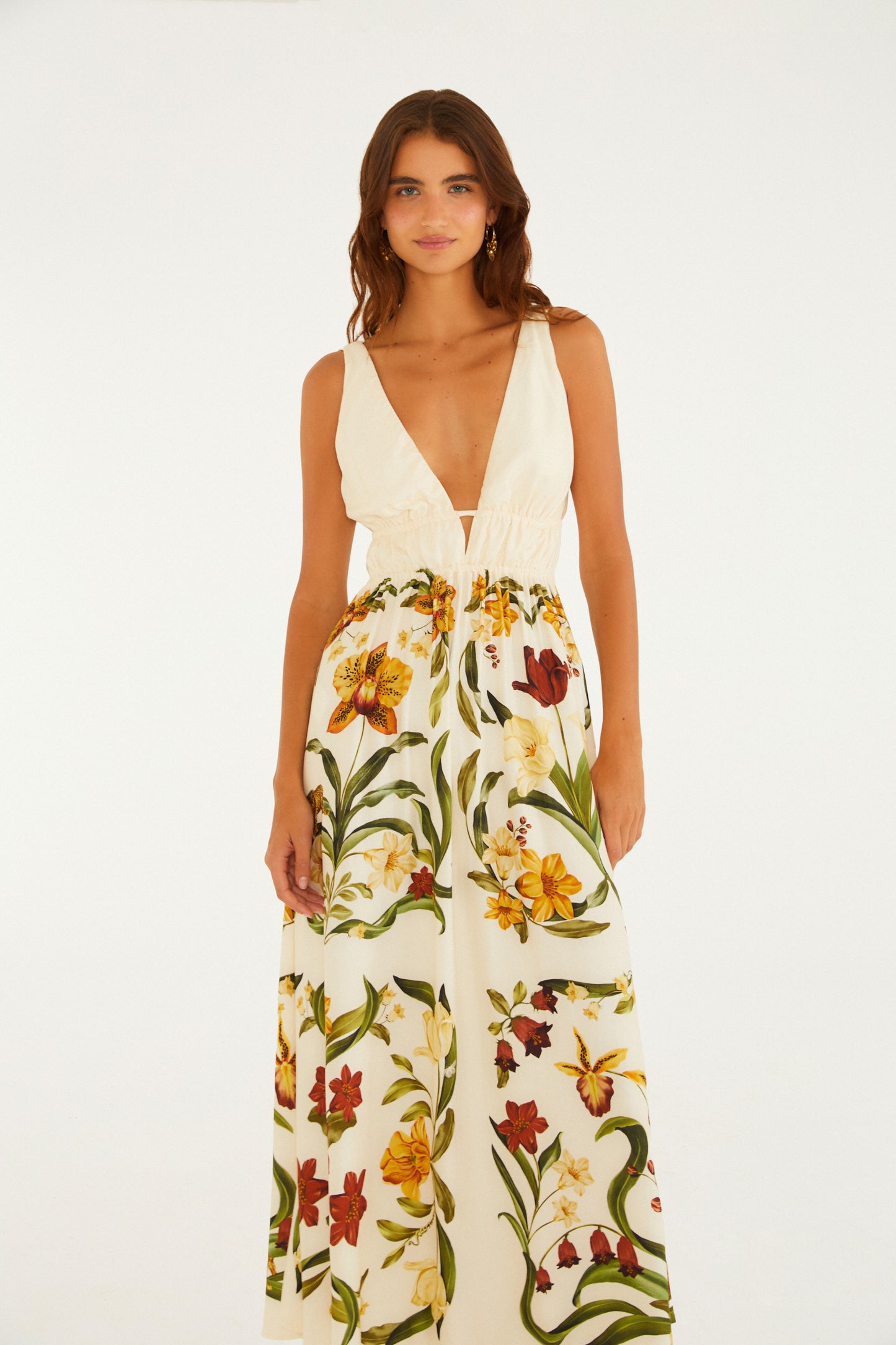Vestido Largo Estampado Selva De Flor