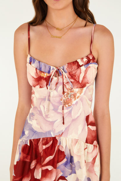 Vestido Corto Estampado Floral Doce
