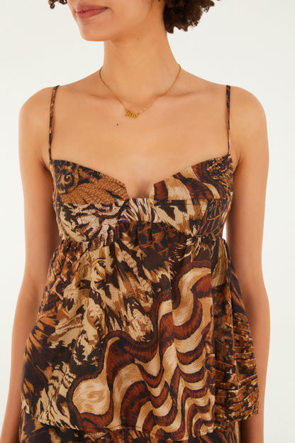 Blusa Estampada Camu