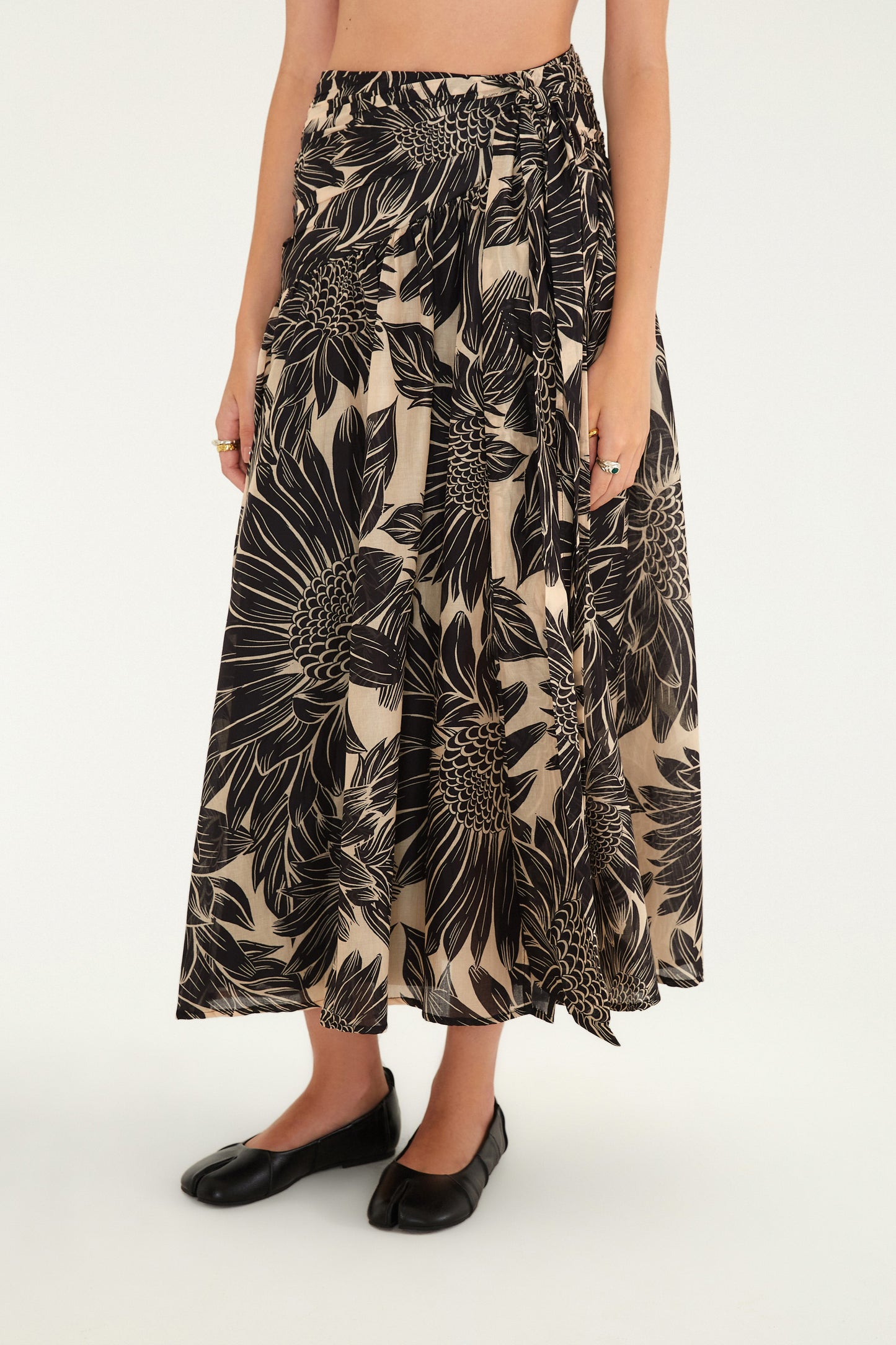Falda Larga Estampada Lia Flor