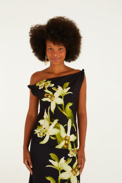 Blusa Estampada Floral Orquídea