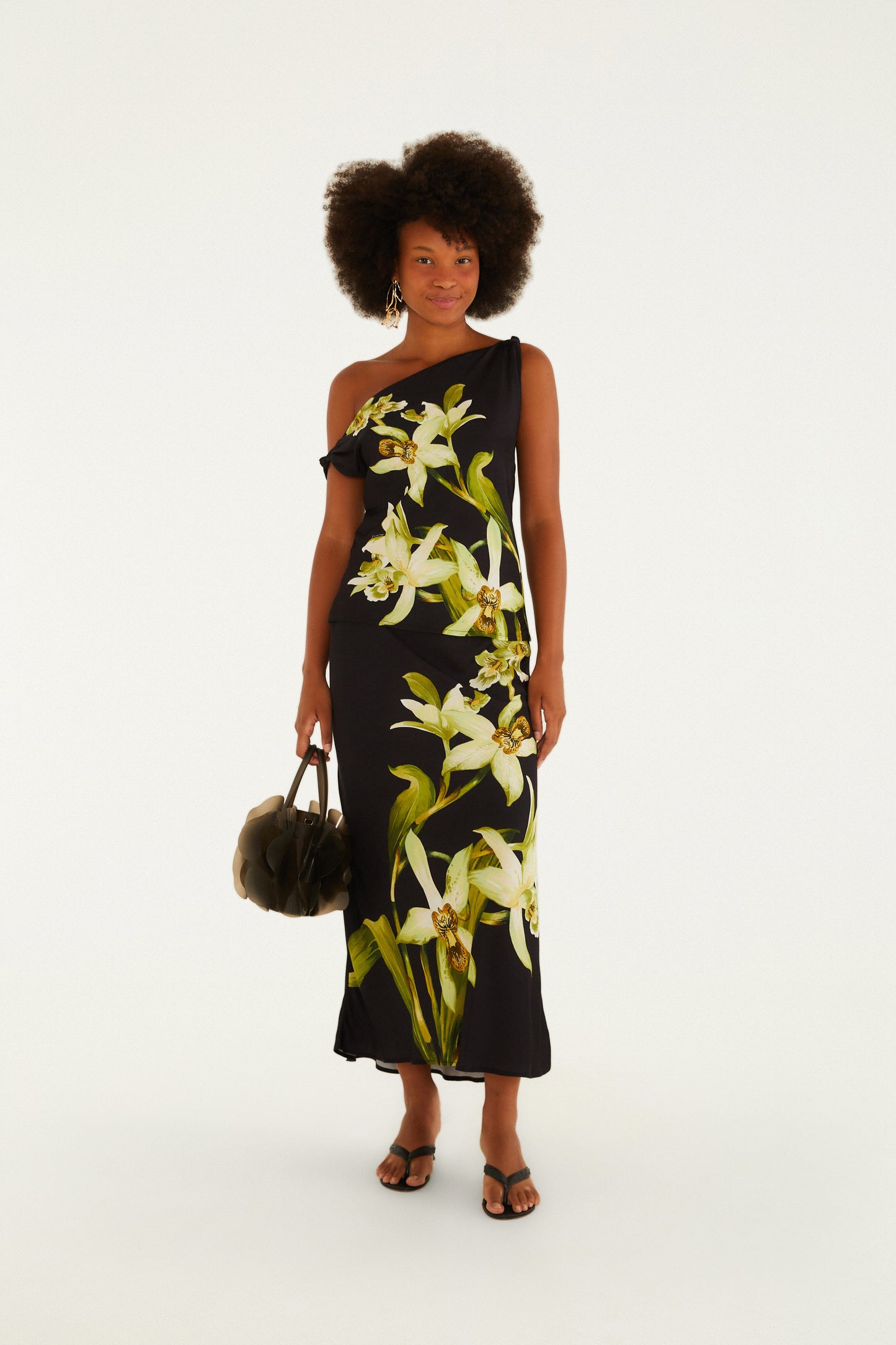 Blusa Estampada Floral Orquídea