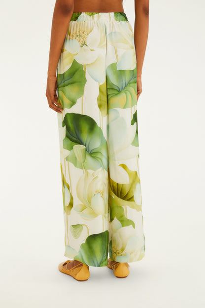 Pantalón Estampada Flor De Lótus
