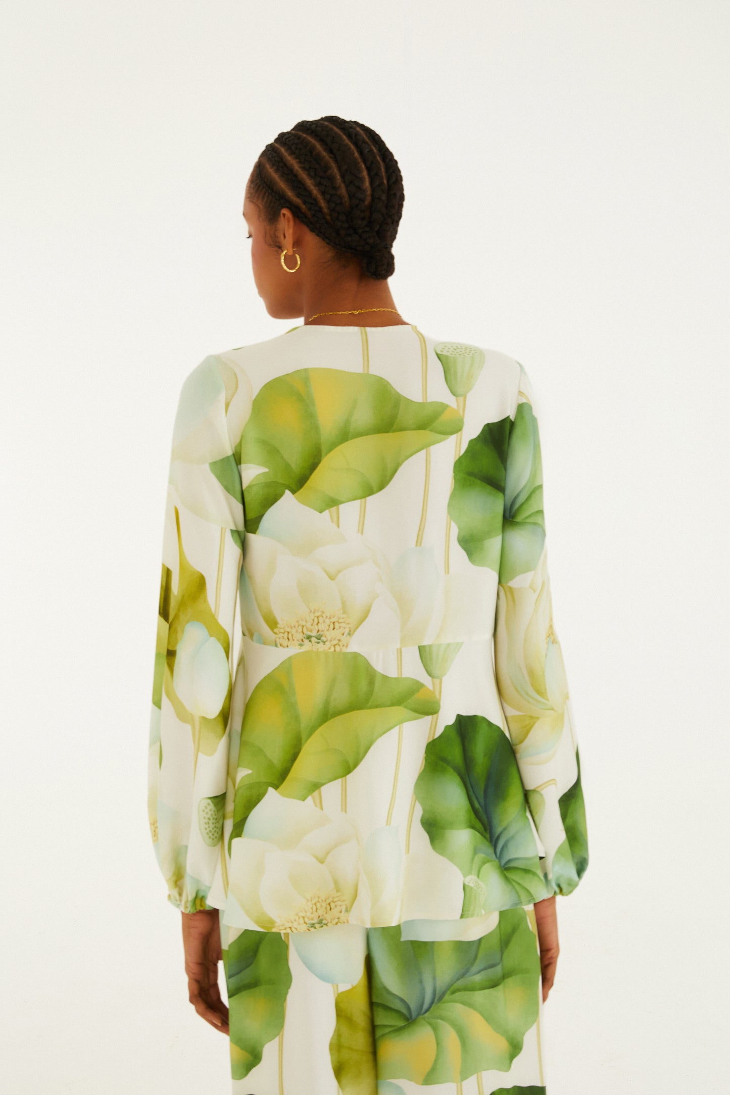 Blusa Estampada Flor De Lótus