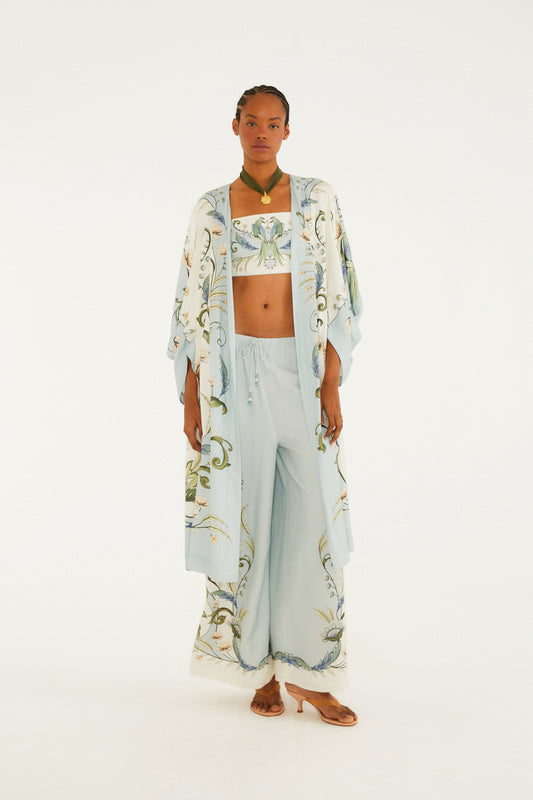 Kimono Maxi Estampado Milena