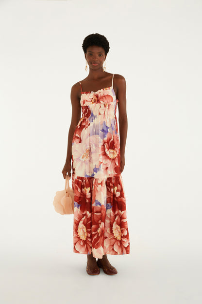 Vestido Cropped Estampado Floral Doce