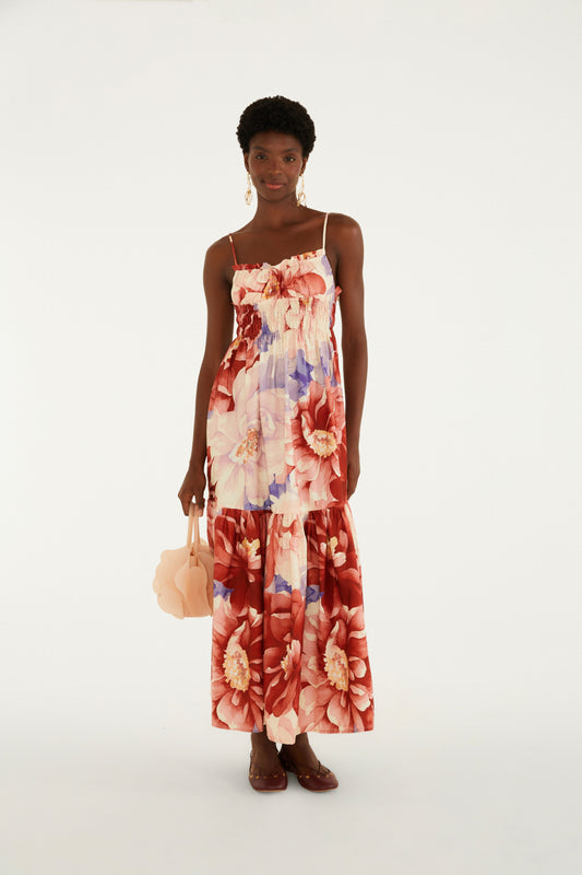 Vestido Cropped Estampado Floral Doce