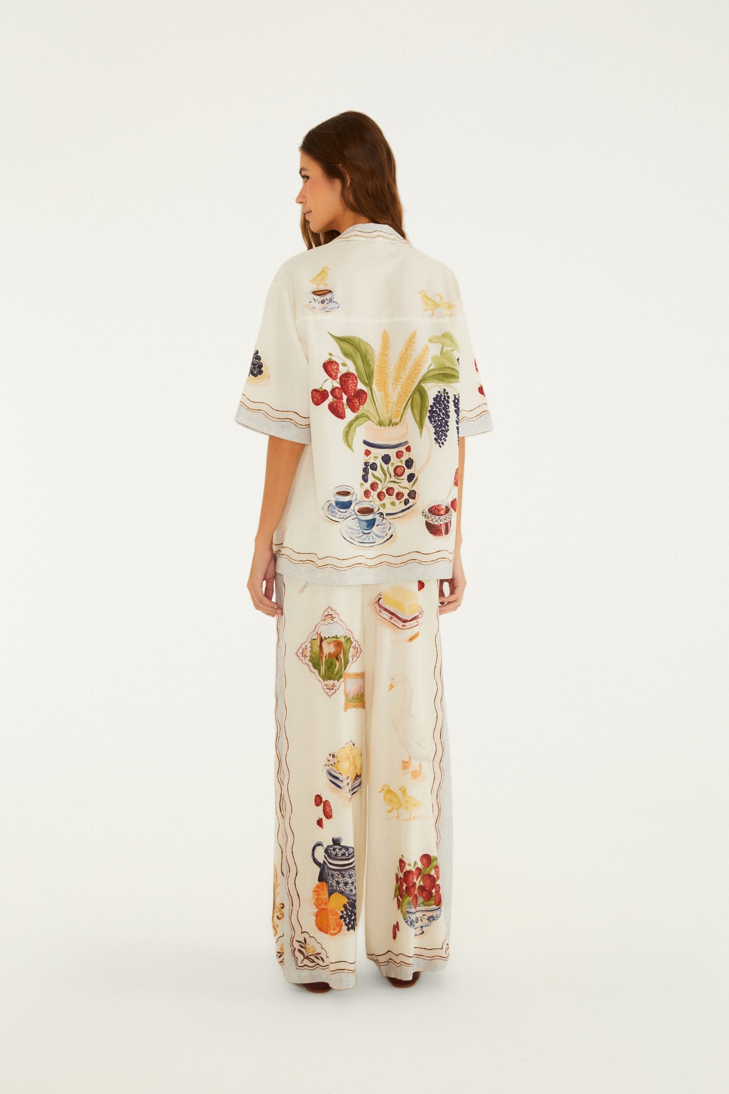 Pantalón Reta Estampada Café Da Manhã