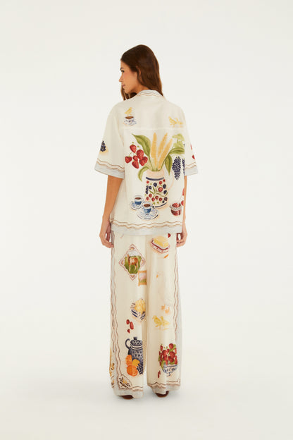 Pantalón Reta Estampada Café Da Manhã