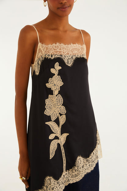 Túnica Artesanal Floral Renda