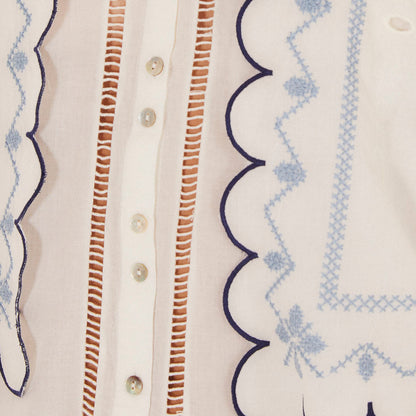 Blusa Artesanal Bordada Fazenda