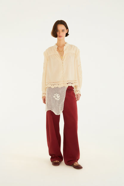 Blusa Artesanal Richelieu Lenço