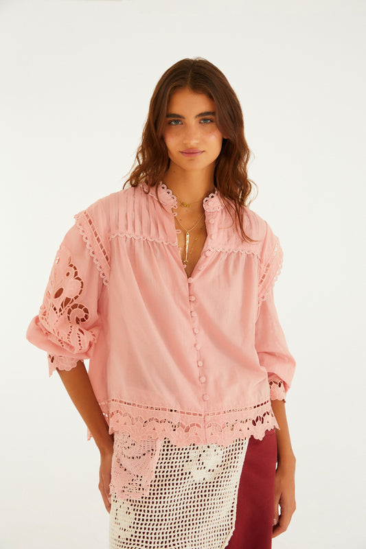 Blusa Artesanal Richelieu Lenço