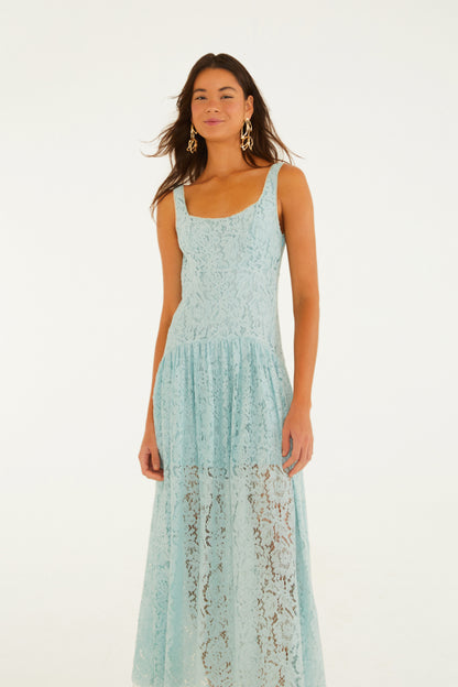 Vestido Cropped Artesanal Renda Maxi