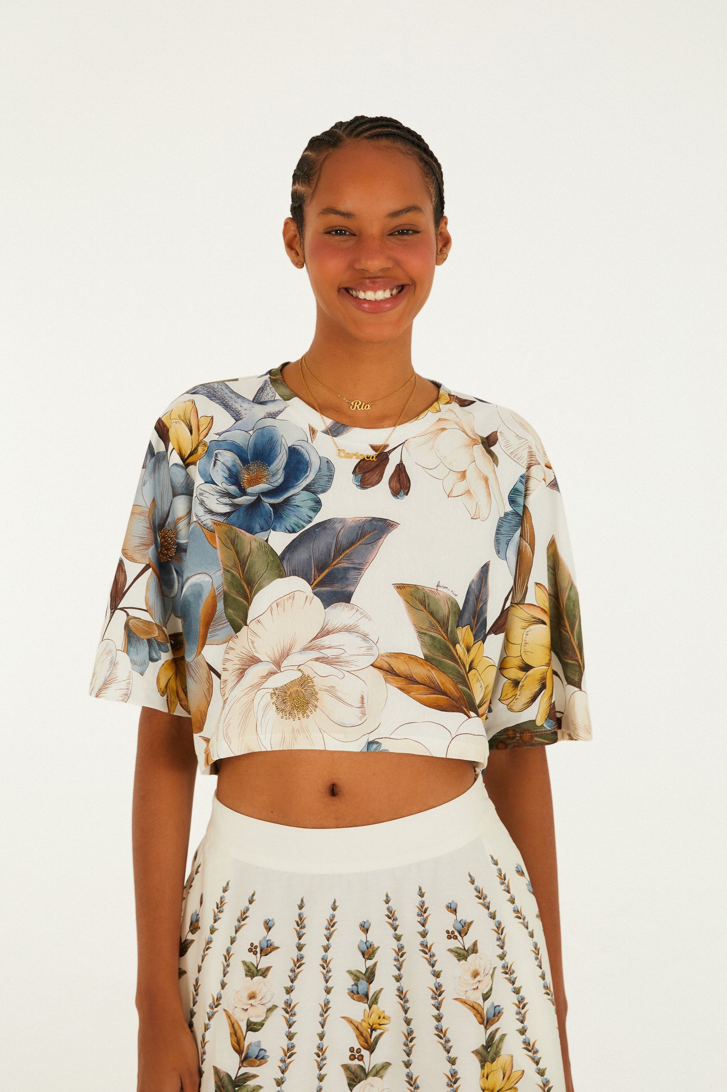 T-Shirt Cropped Jardim Guanabara