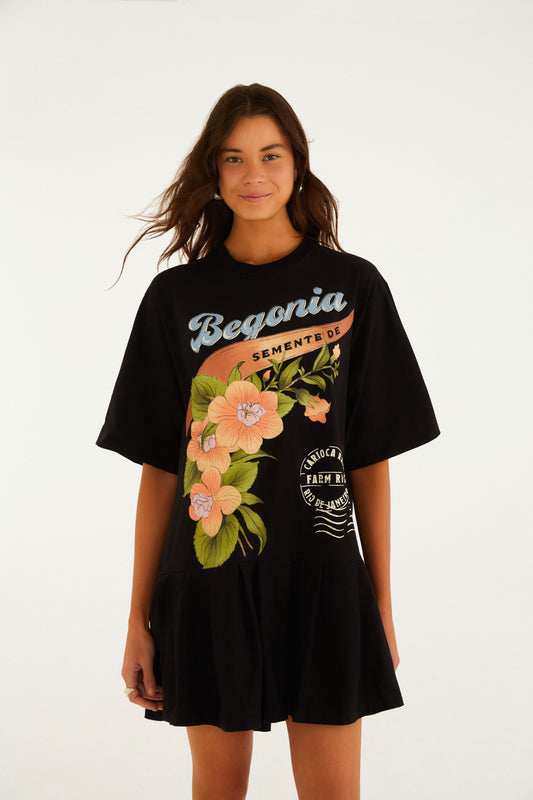 Vestido Corto Moletom Estampado Selos Do Brasil