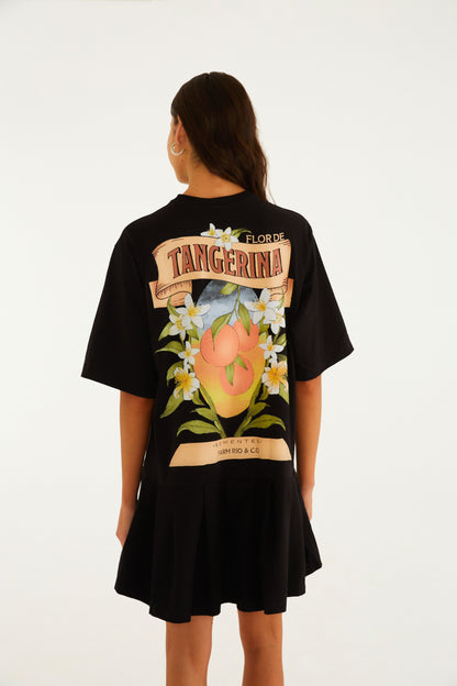Vestido Corto Moletom Estampado Selos Do Brasil