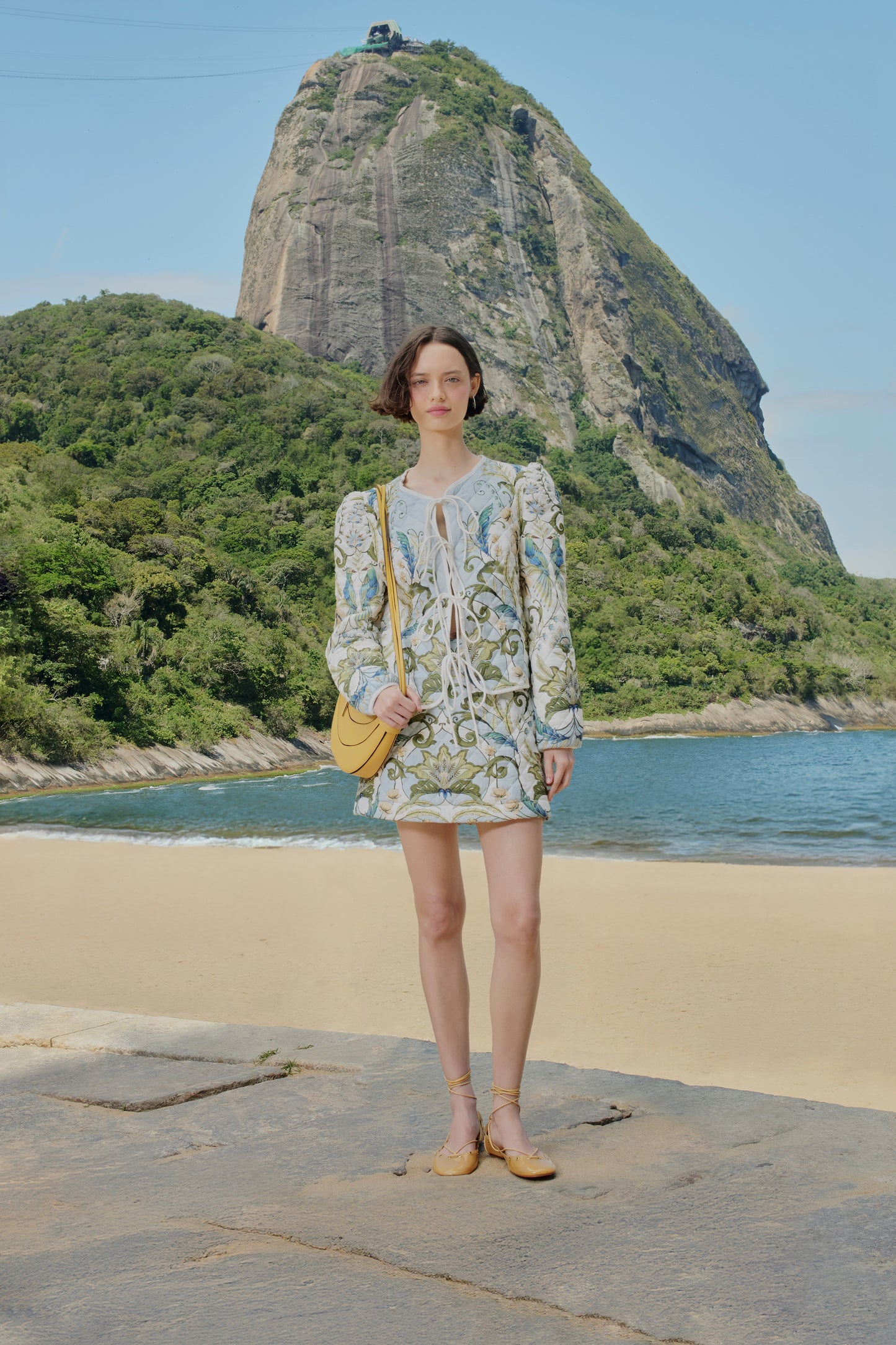 Falda Matelassê Estampada Milena