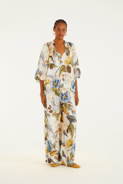 Pantalón Estampada Jardim Guanabara