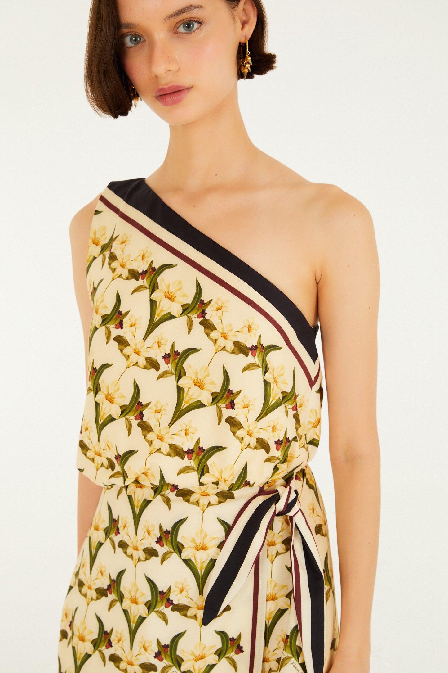 Vestido Corto Estampado Lenço Polina